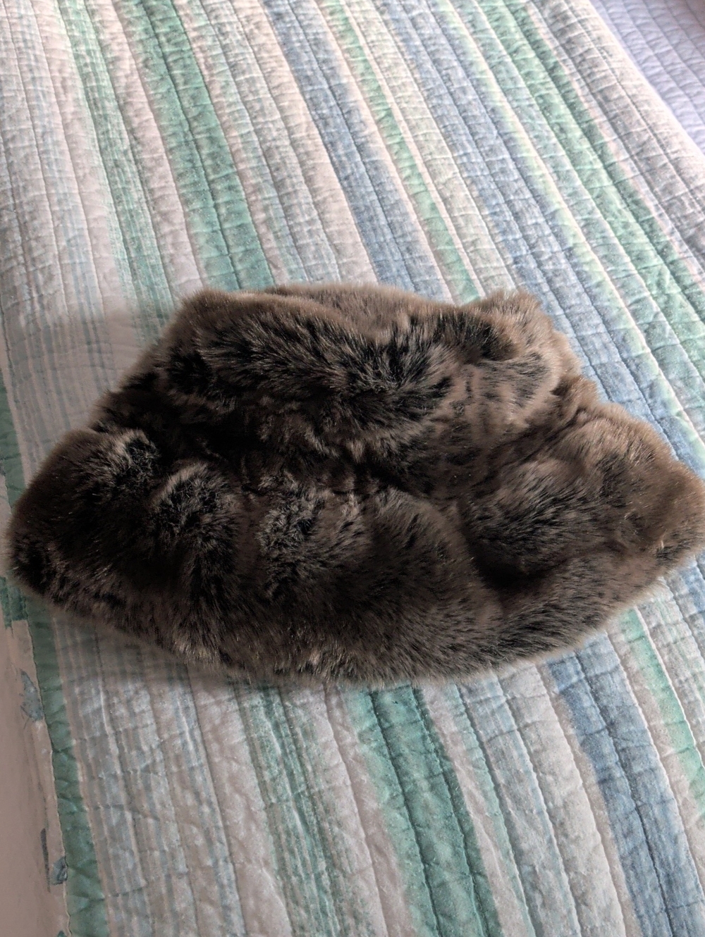 Faux Fur Hat - Brown